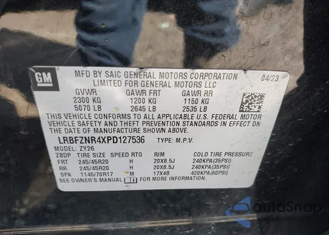 2023 Buick Envision Essence Fwd из США, поврежденный, VIN LRBFZNR4XPD127536